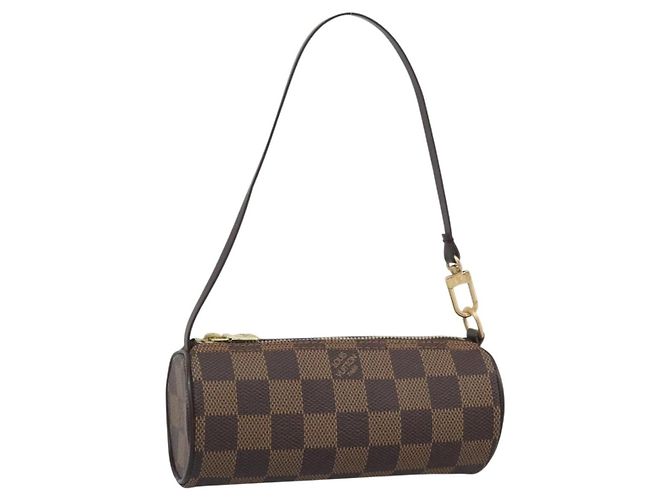 Louis Vuitton Papillon Pochette Damier Ebene Marrone