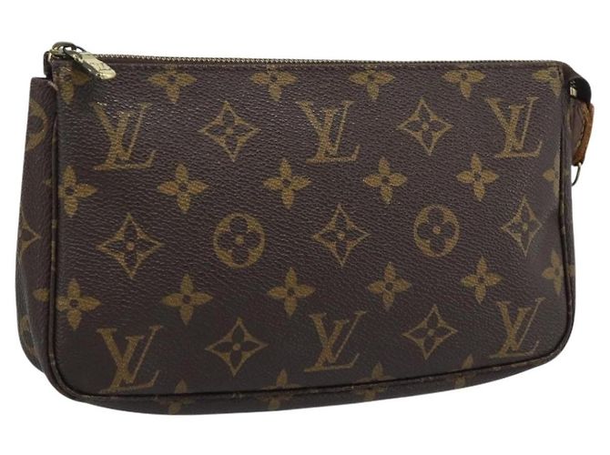 Louis Vuitton Pochette Accessoires Monogram Large Castaño
