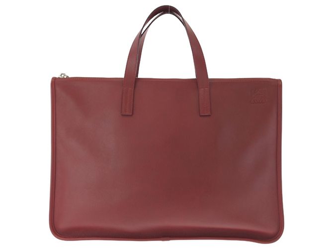 Pasta de couro vermelha Loewe Vermelho