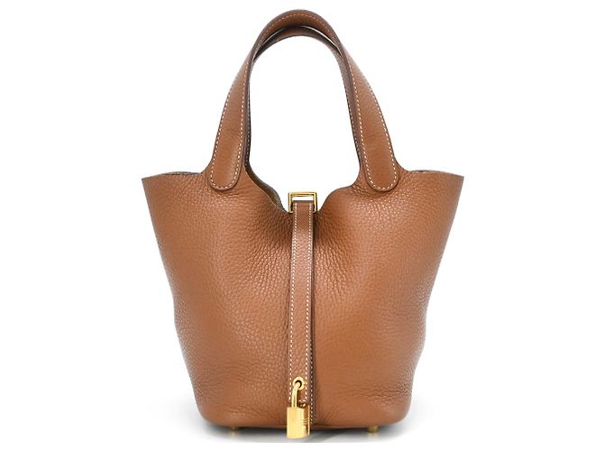 Hermès Sac à main HERMES Picotin Lock PM Doré