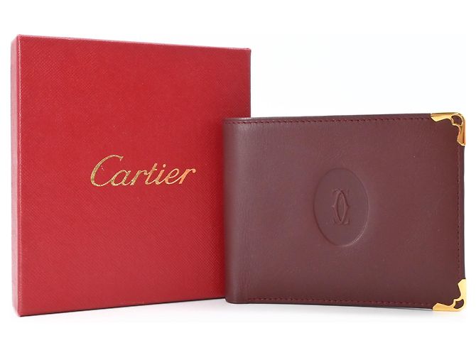 Cartera de doble ablución Must Line de Cartier Burdeos