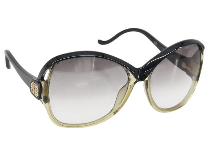 Occhiali da sole BALENCIAGA in plastica nero e oro Auth BA14253A D'oro