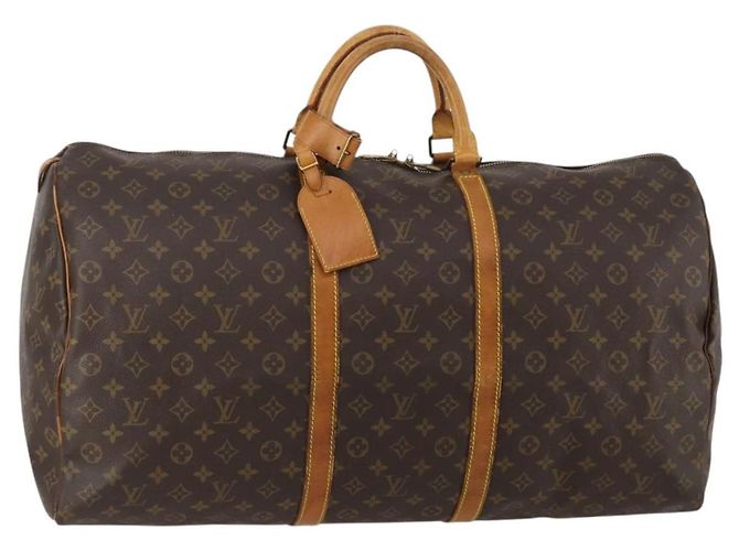 LOUIS VUITTON Monogram Keepall 60 Boston Bag M41422 LV Auth 192005 Monogramme