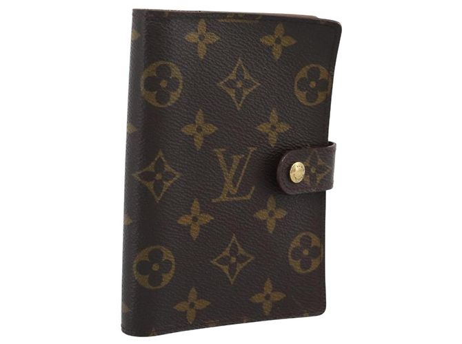 LOUIS VUITTON Monogram Agenda PM Day Planner Cover R20005 LV Auth 193794