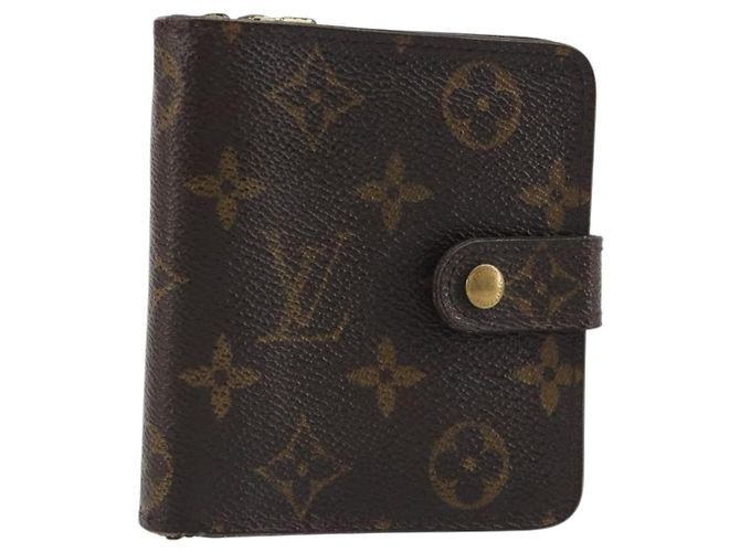 LOUIS VUITTON Monogram Compact Zip Wallet M61667 LV Auth 193592 Monograma