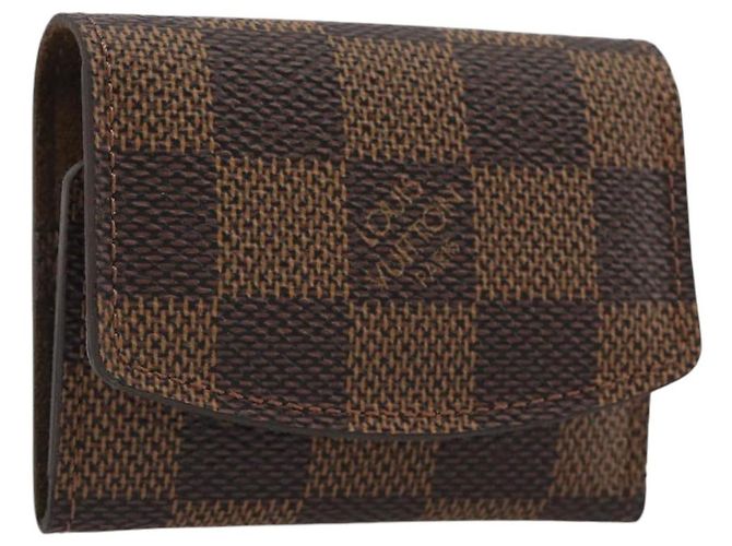 LOUIS VUITTON Damier Ebene Cuff Case LV Auth 195159