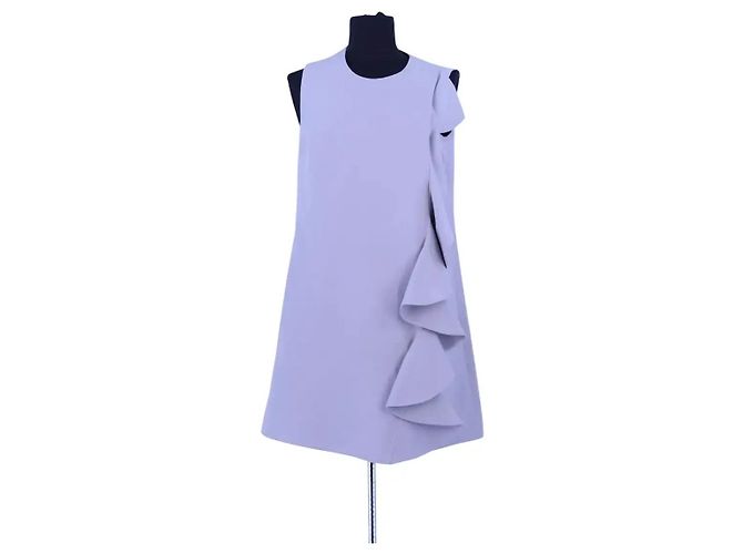 Valentino Blaues Wollkleid