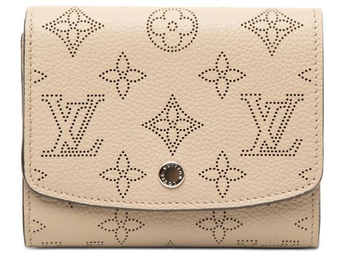 Louis Vuitton Mahina Bi-fold Wallet Beige