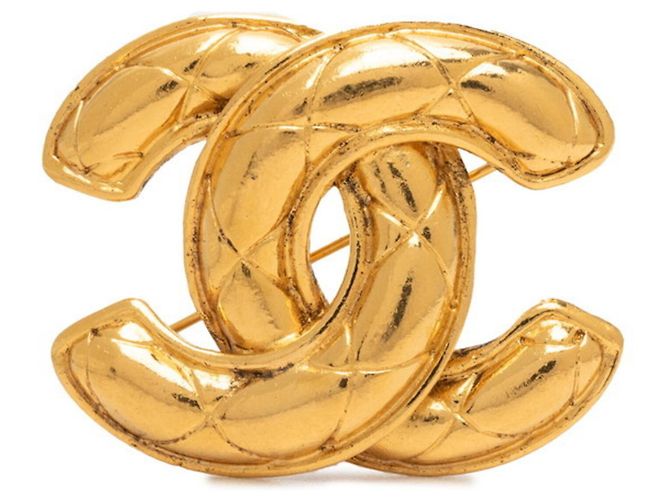 Chanel Coco Mark Vintage Brosche Golden