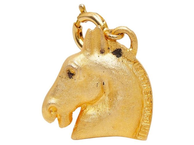 Hermès Pendentif Collier Cheval Hermes Cheval Doré