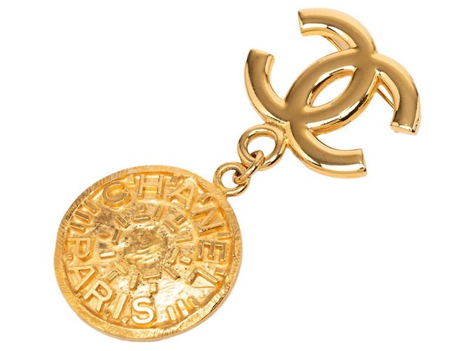 Spilla Vintage Chanel Coco Mark D'oro