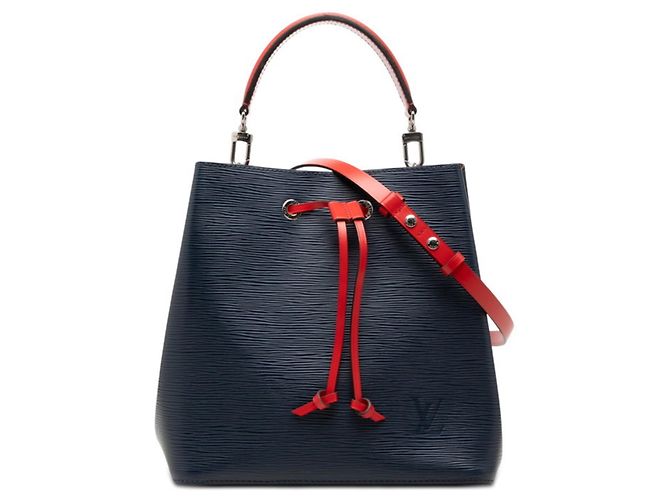 Néonoé Borsa Louis Vuitton Epi NeoNoe MM Rosso Blu navy