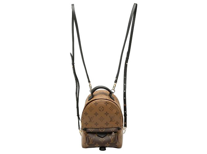Louis Vuitton Monogram Reverse Palm Springs Backpack MINI Brown Black