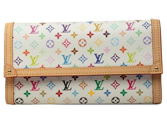 Sarah Louis Vuitton x Takashi Murakami Long Wallet Pink White