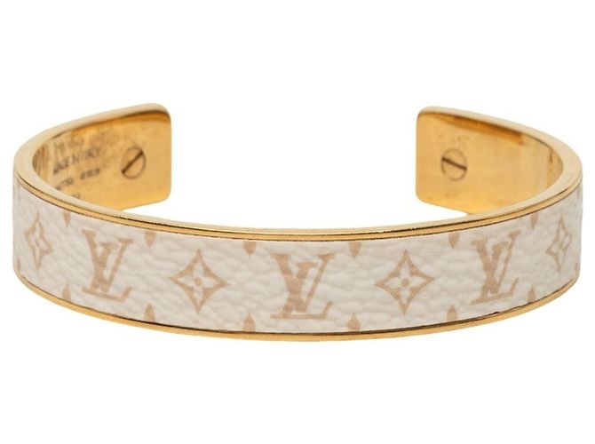 Brazalete Jonc Wild LV Louis Vuitton Blanco Dorado