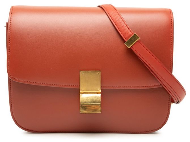 Céline Borsa a Spalla Celine Classic Box Medium Rosso 