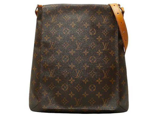 Bolso bandolera Louis Vuitton Monogram Musette Castaño