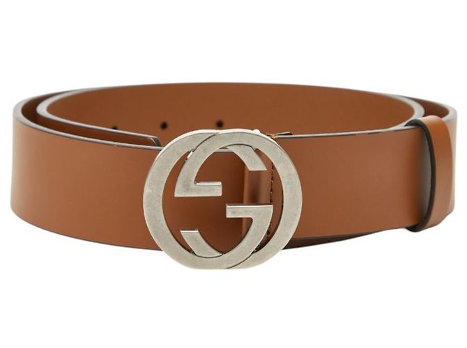 Gucci Interlocking G Gürtel Braun
