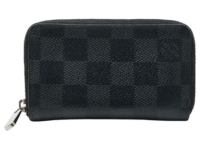 Louis Vuitton Damier Graphite Zippy Münzgeldbörse Schwarz
