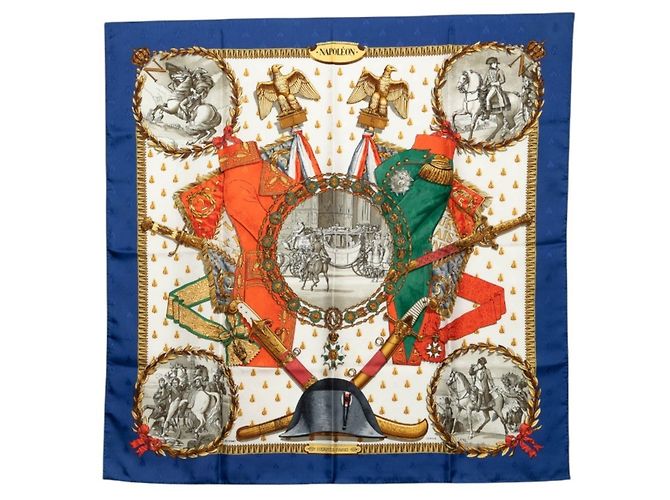 Hermès Lenço Hermes Carre 90 Napoleon Multicor