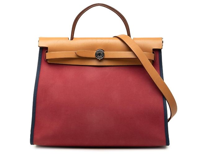 Hermès Bolsa Hermes Herbag Zip PM Vermelho Azul marinho