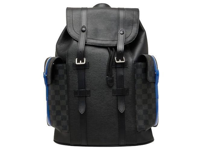Louis Vuitton Epi Damier Graphite Christopher PM Backpack Black Blue