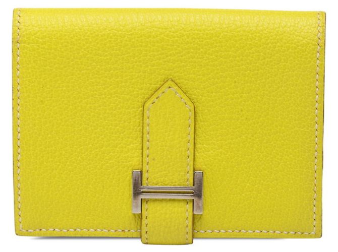 Hermès Bearn Bi-fold Kartenetui Gelb