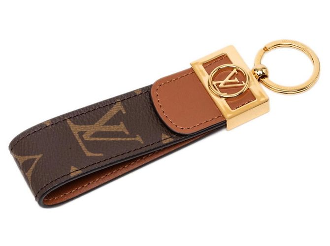 Louis Vuitton Monogram Porte Clés Dragonne Dauphine Keychain Marrone D'oro