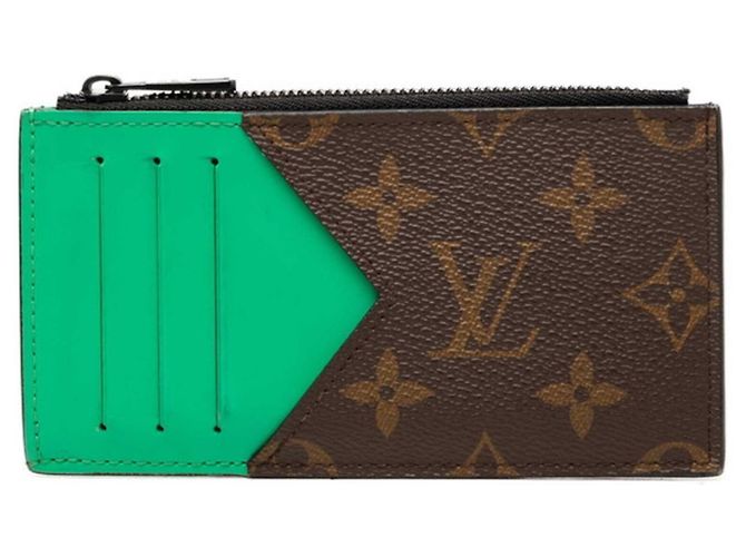 Louis Vuitton Monogram Macassar Kartenetui Braun Grün