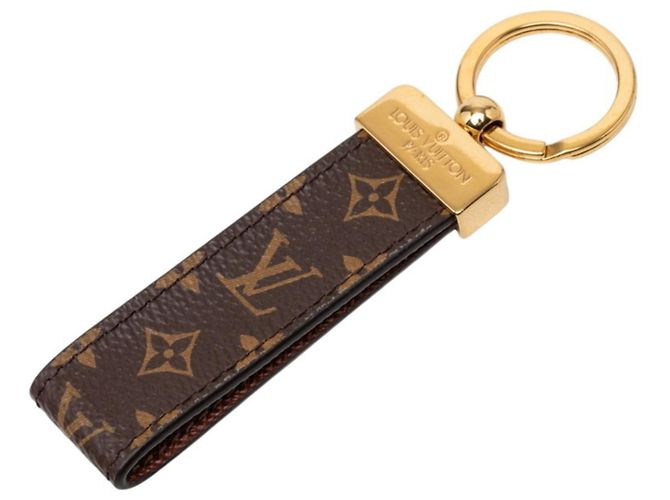 Chaveiro Monogram Dragonne Louis Vuitton Marrom Dourado