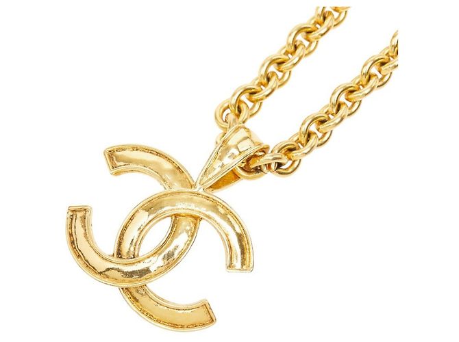 Collana con pendente a catena con il logo Coco di Chanel D'oro