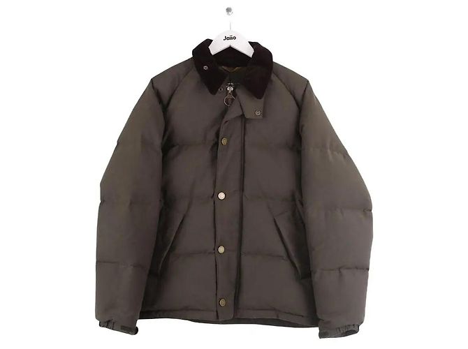 Barbour Down Jacket Khaki Fur