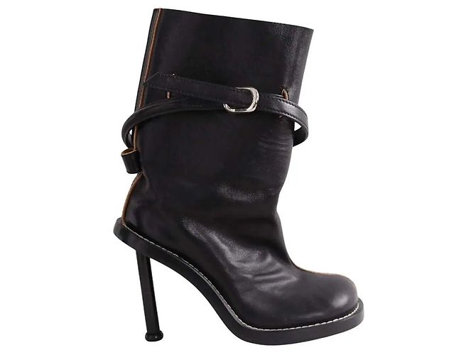 Botas Acne Studios de pele preta com fivela Preto