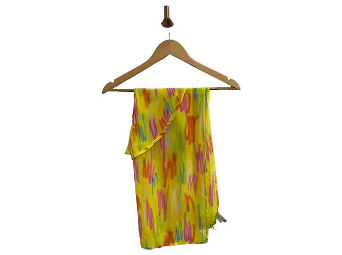 Pareô Versace de seda amarelo