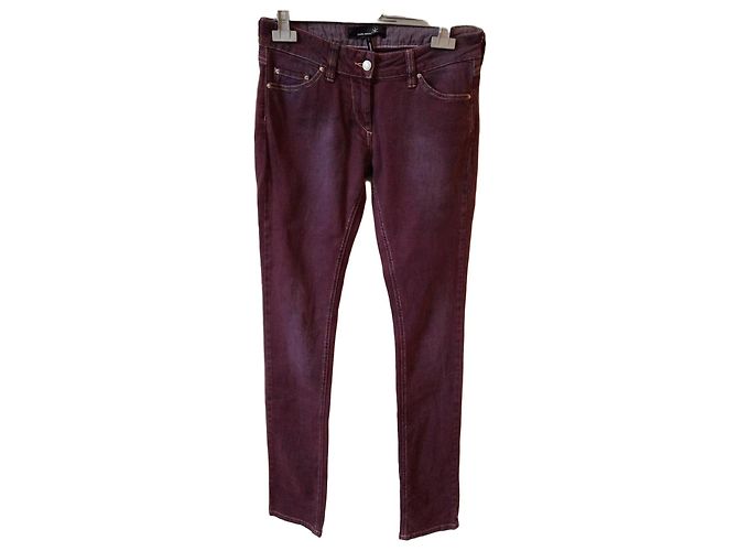 Jeans Isabel Marant Prune T.1 Dark red