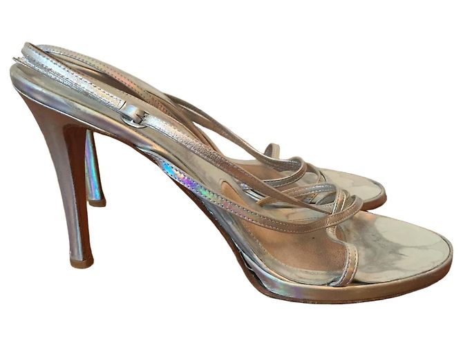 Sandalias Michel Perry argentes T.38,5 Plata