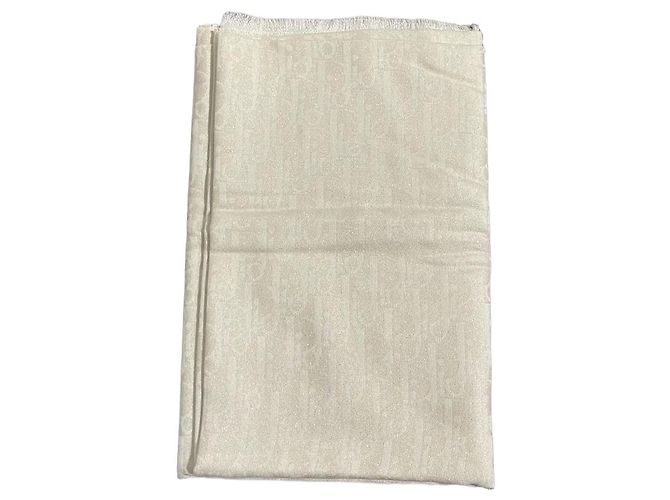 Christian Dior Sciarpa Dior Oblique ecru Beige
