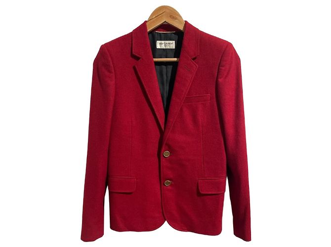 Giacca Saint Laurent rossa T.36 Rosso