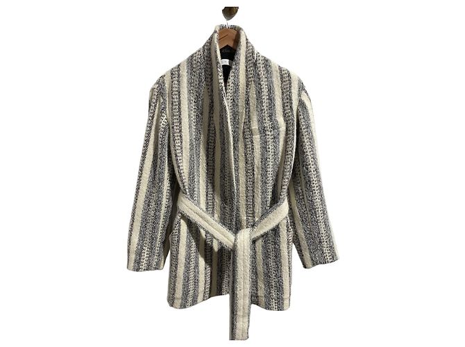 Iro Striped Knit Jacket Beige XS