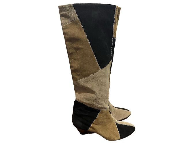 Isabel Marant Etoile Botas Isabel Marant patchwork T.38 Bege