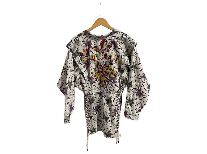 Robe Isabel Marant imprimée T.34 Beige