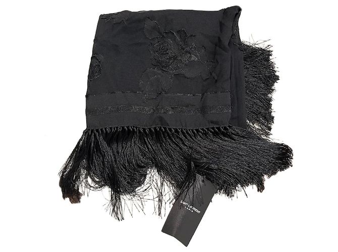 Pañuelo Saint Laurent negro NUEVO