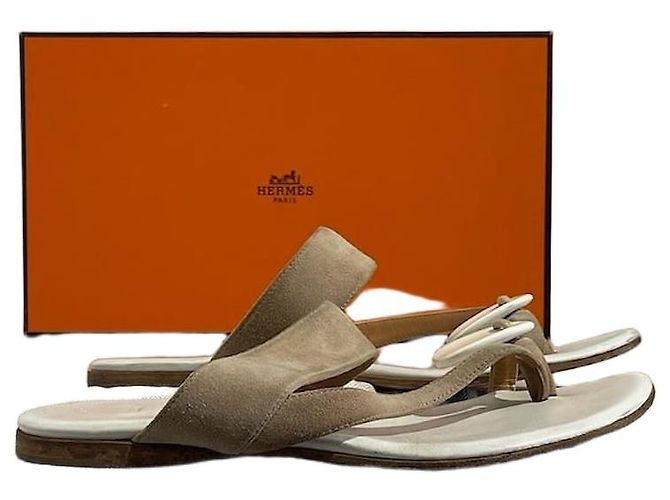 Sandali Hermès beige T.36