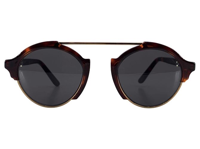 Autre Marque Gafas de sol unisex redondeadas marrones Milan 4 49/23 140 mm Gris