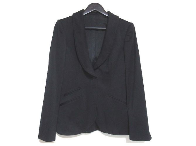 Gucci Single-Breasted Wool Tailored Jacket Blue Navy blue
