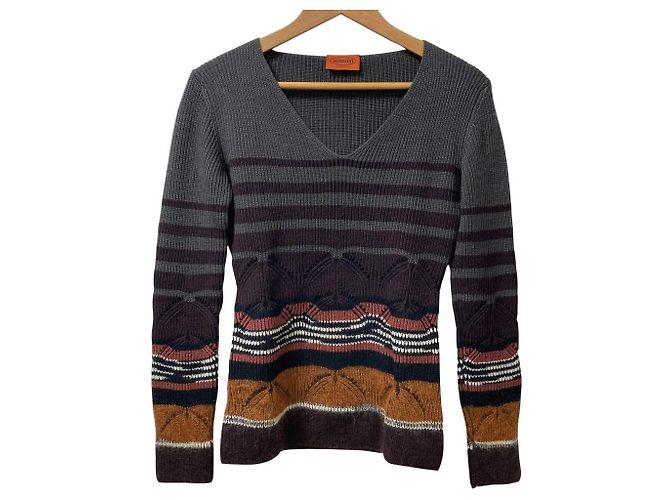 Autre Marque Missoni Wollstrickpullover Braun