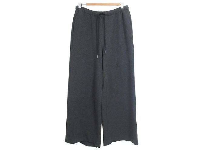 Theory DOUBLE KNIT LT N DRAWSTRING PLON Knit Wide Pants Braun