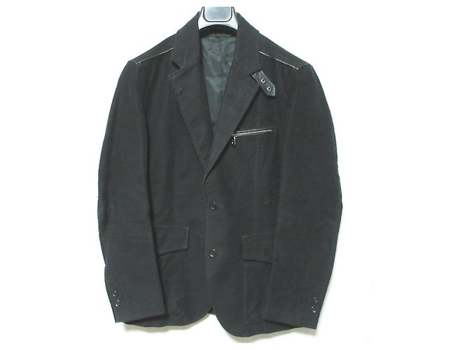 Autre Marque EPOCA UOMO Moleskin Tailored Jacket Black