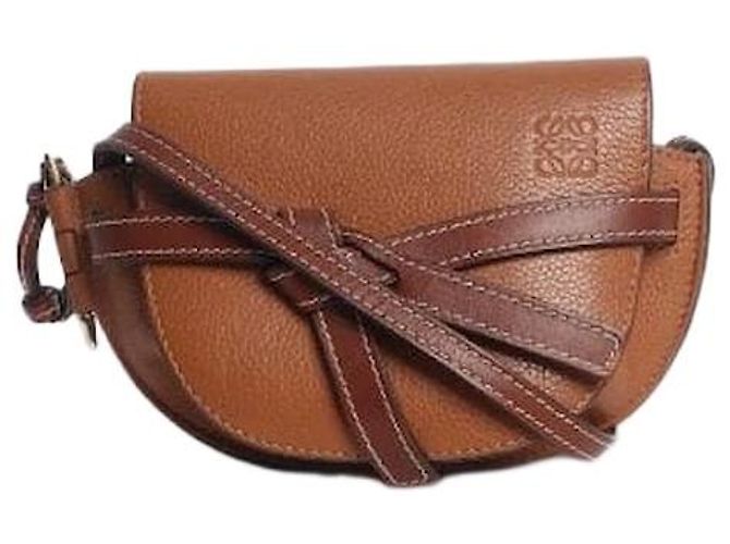 Loewe Borsa a tracolla in pelle Gate marrone