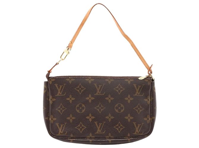 Louis Vuitton Pochette con monogramma marrone